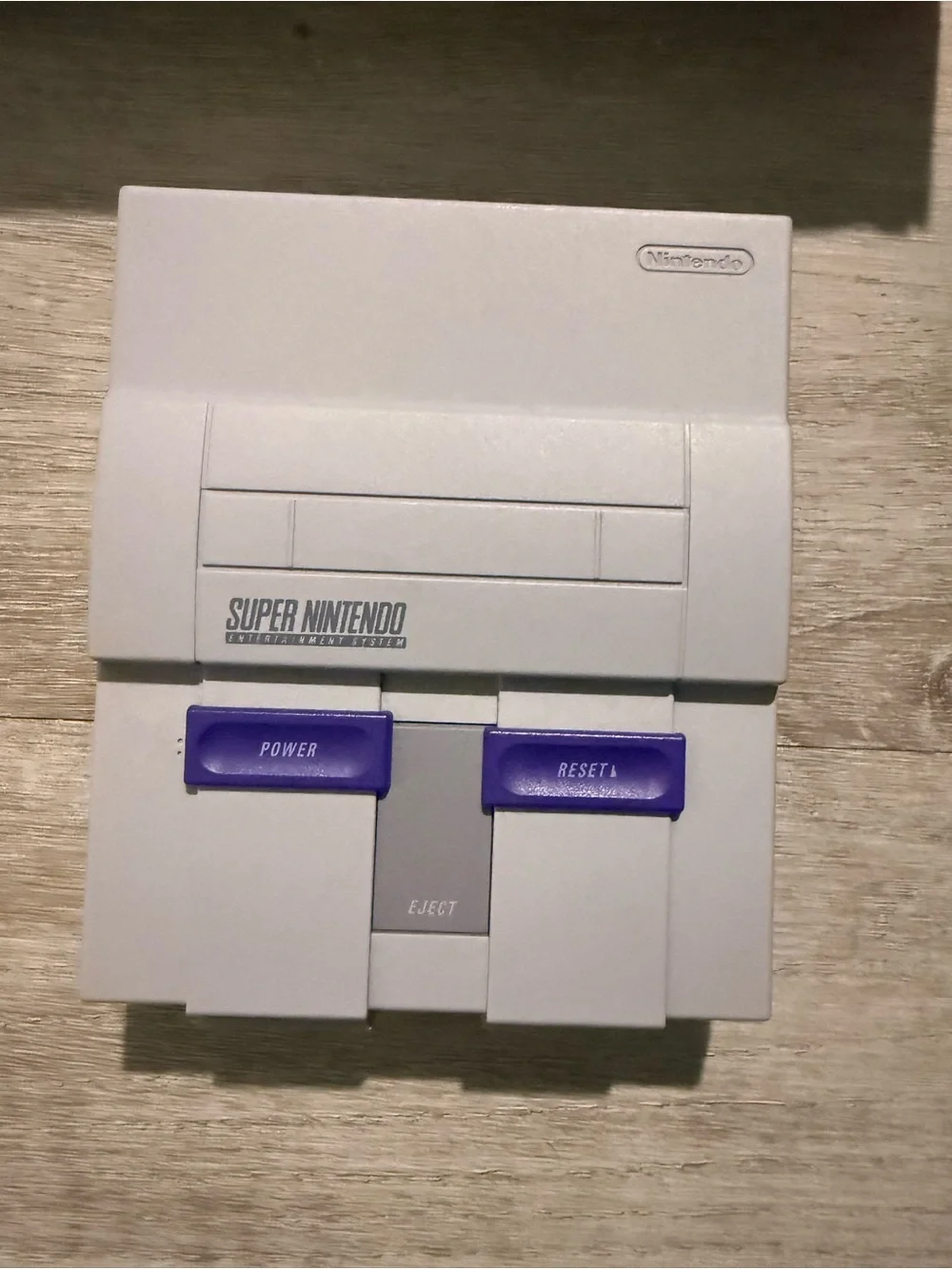 Nintendo Super Nintendo Classic Edition Console in Gray with Purple Accents
